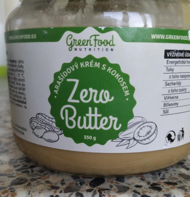 Fotografie - Zero Butter arašídový krém s kokosem - Green Food