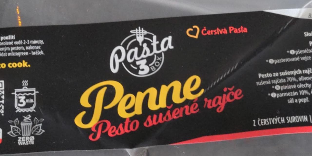 Fotografie - Pasta3Box Penne Pesto sušené rajče Čerstvá pasta