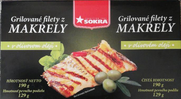 Fotografie - Grilované filety z makrely v olivovém oleji Sokra