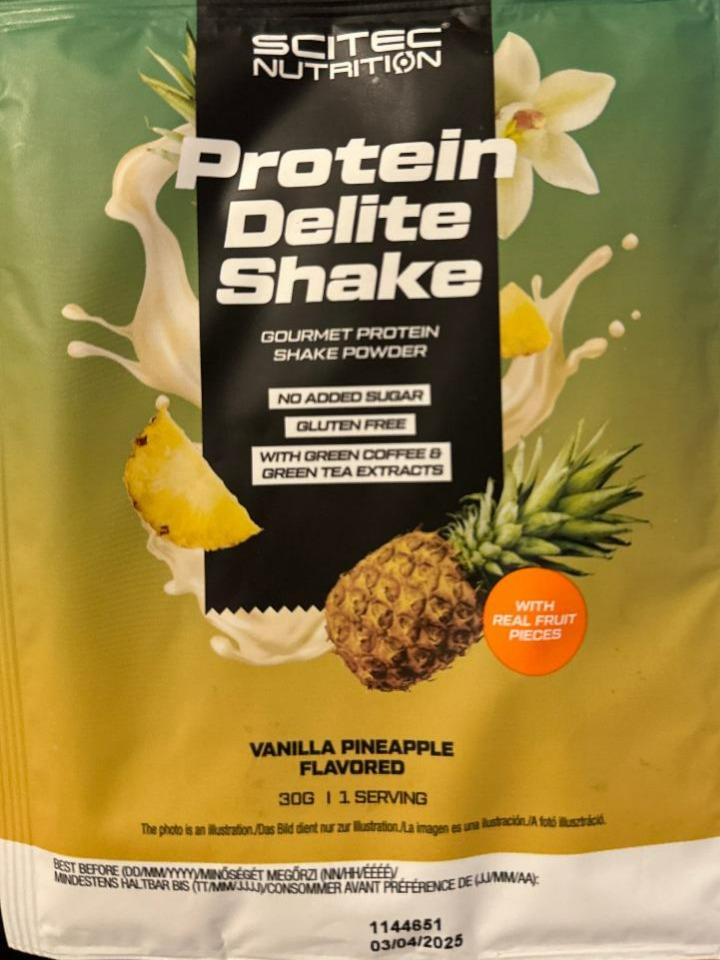Fotografie - Protein delite shake Vanilla pineapple flavored Scitec Nutrition