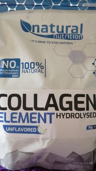 Fotografie - Collagen hydrolysed element unflavored Natural Nutrition