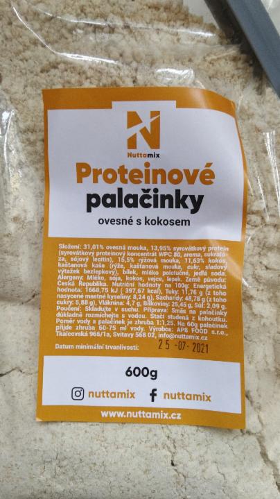 Fotografie - proteinové palačinky ovesné s kokosem Nuttamix