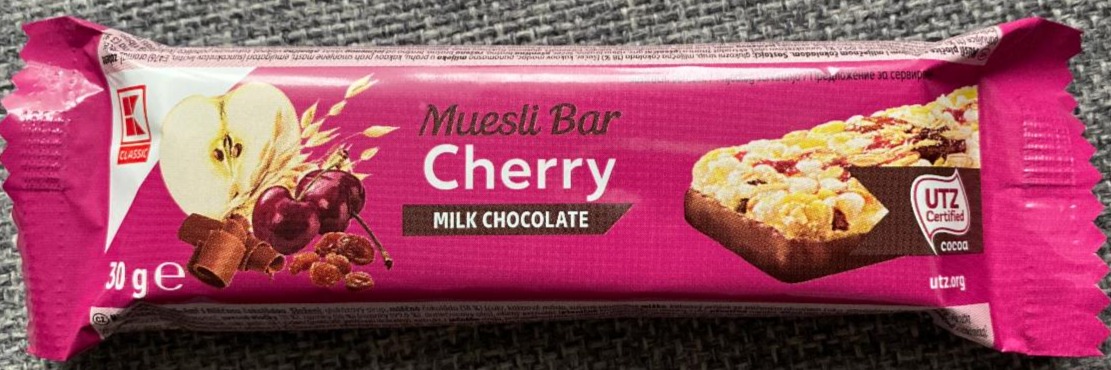 Fotografie - Muesli Bar Cherry MILK CHOCOLATE K-Classic