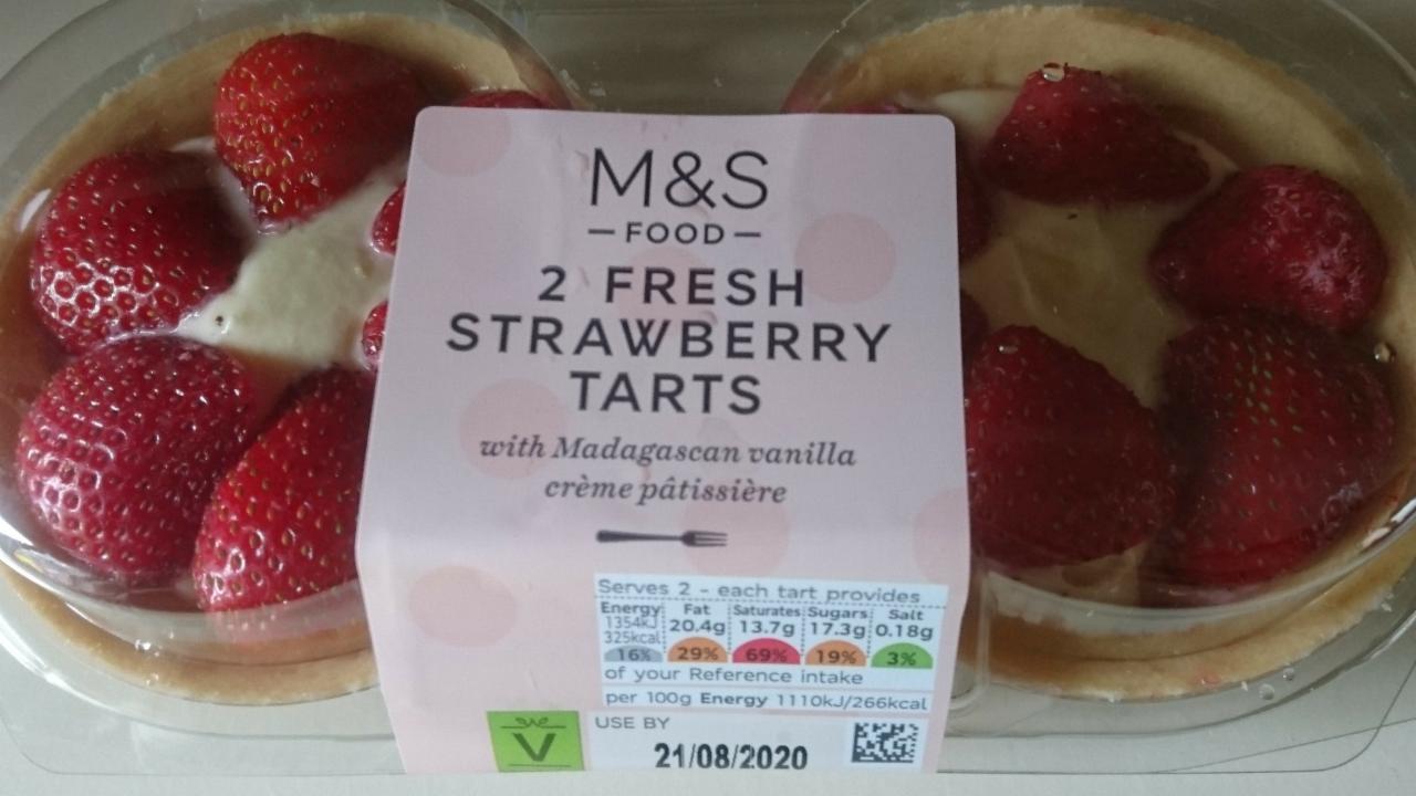 Fotografie - 2 Fresh Strawberry Tarts M&S Food