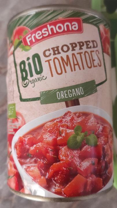 Fotografie - Bio Organic Chopped Tomatoes Oregano Freshona