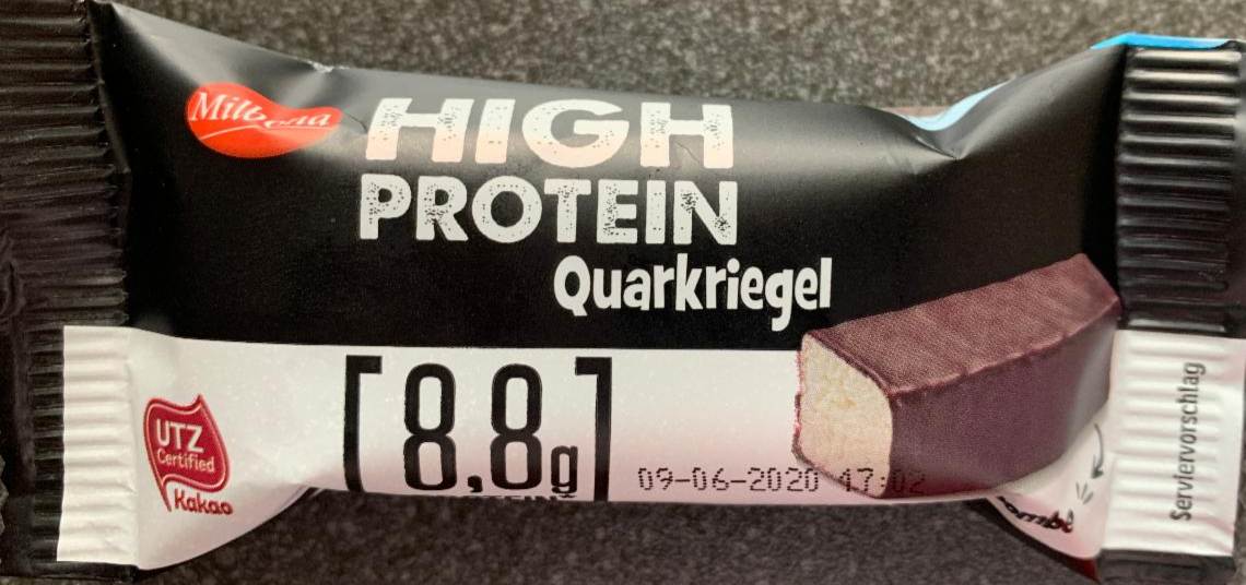 Fotografie - High protein Quarkriegel Milbona