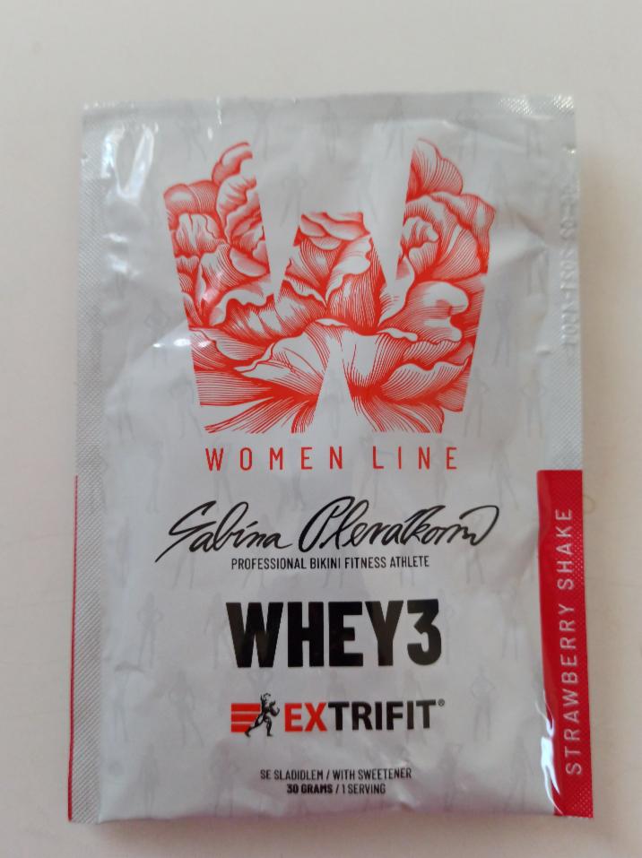 Fotografie - whey3 women line strawbery shake Extrifit