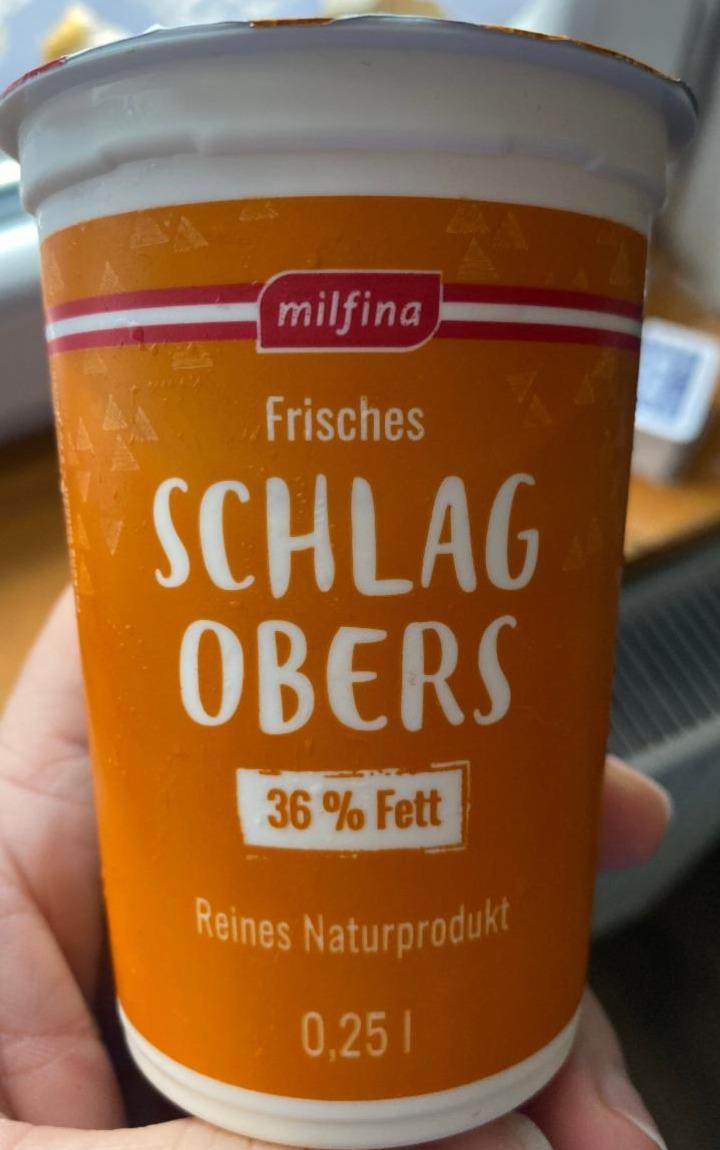 Fotografie - Frisches Schlagobers 36% Fett Milfina
