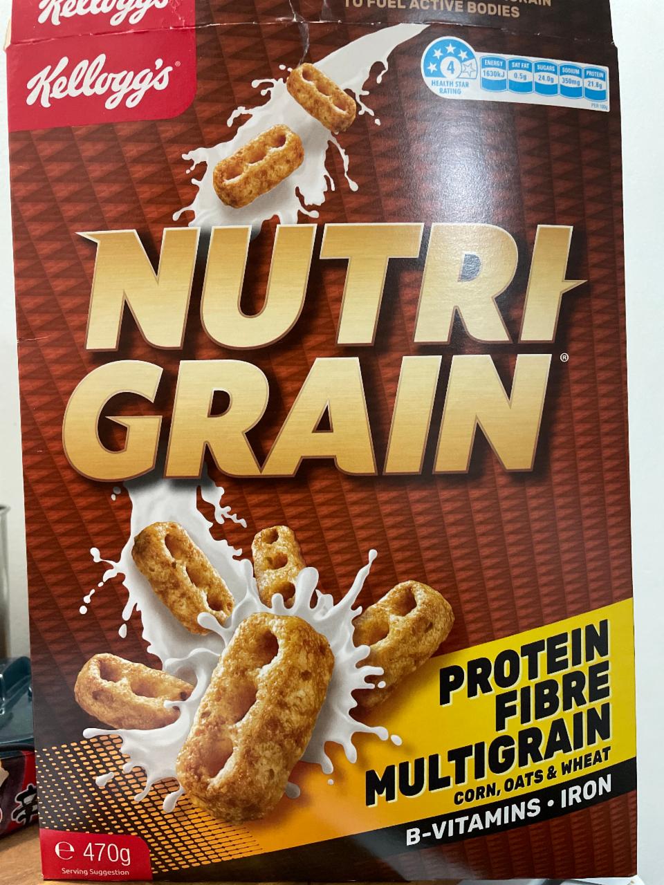 Fotografie - Nutri Grain protein fibre multigrain Kellogg's