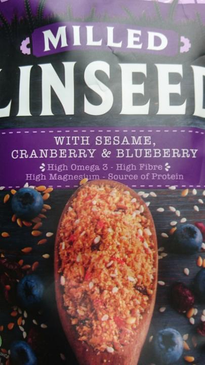 Fotografie - Milled linseed with sesame, cranberry & blueberry