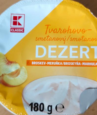 Fotografie - tvarohovo-smetanový dezert broskev meruňka K-Classic