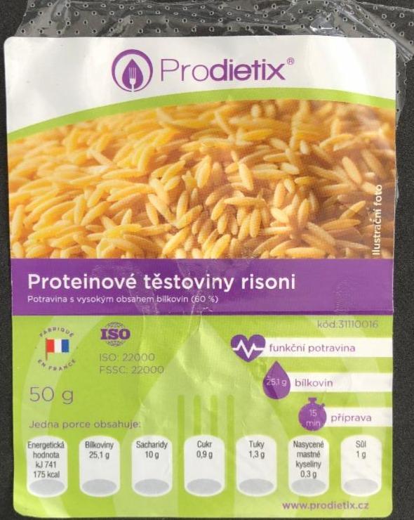 Fotografie - Proteinové těstoviny Risoni Prodietix