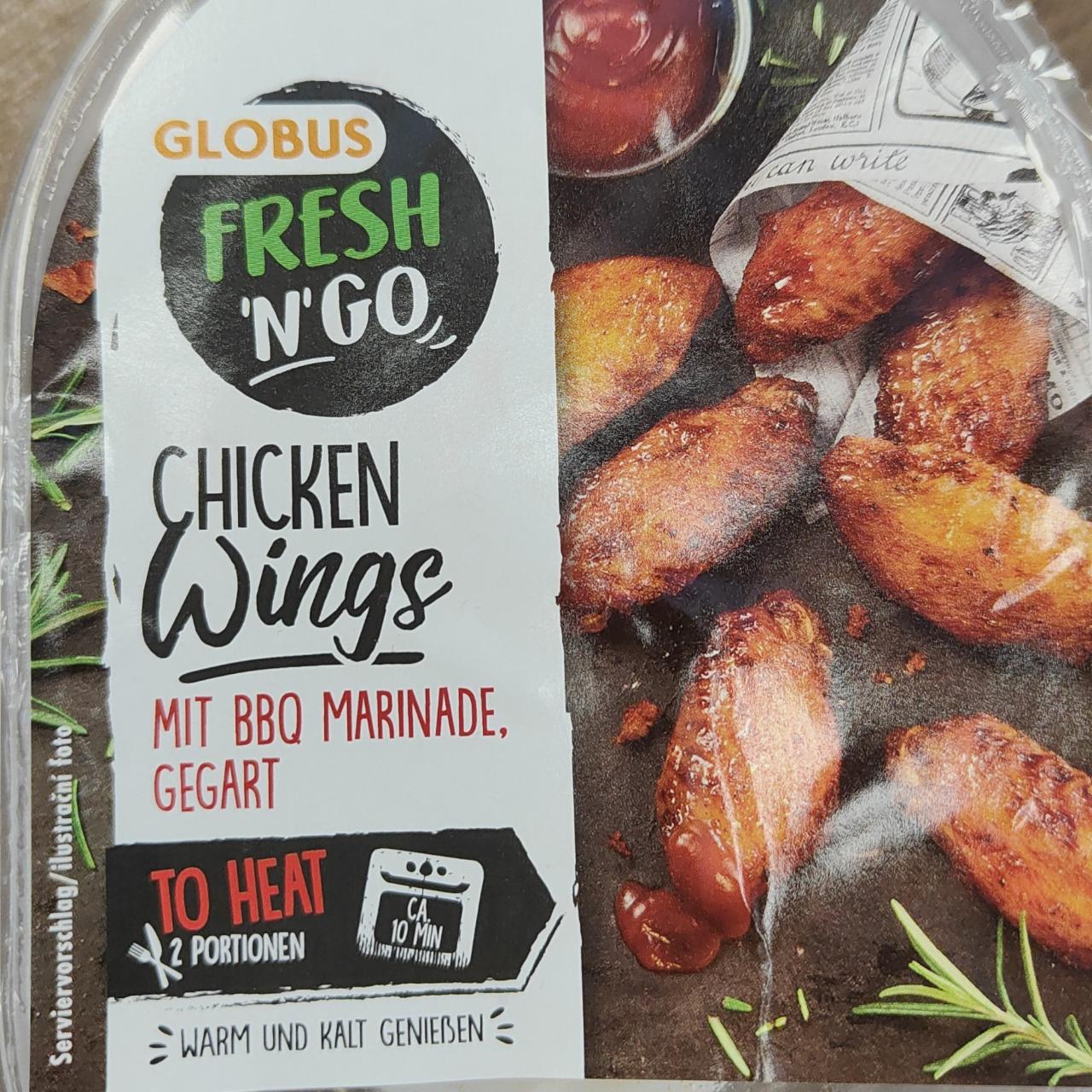 Fotografie - Chicken Wingsmit BBQ marinade Globus Fresh 'n' go
