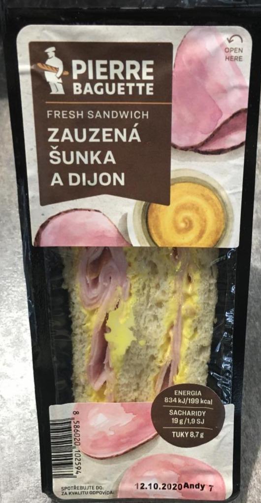 Fotografie - Fresh Sandwich zauzená šunka a dijon Pierre Baguette