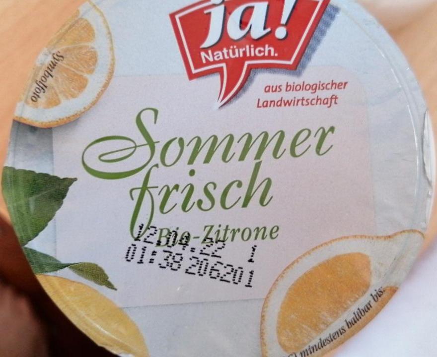 Fotografie - Sommerfrische Joghurt Bio-Zitrone Ja! Natürlich.