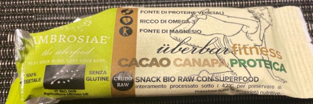 Fotografie - uberbar fitness cacao canapa proteica