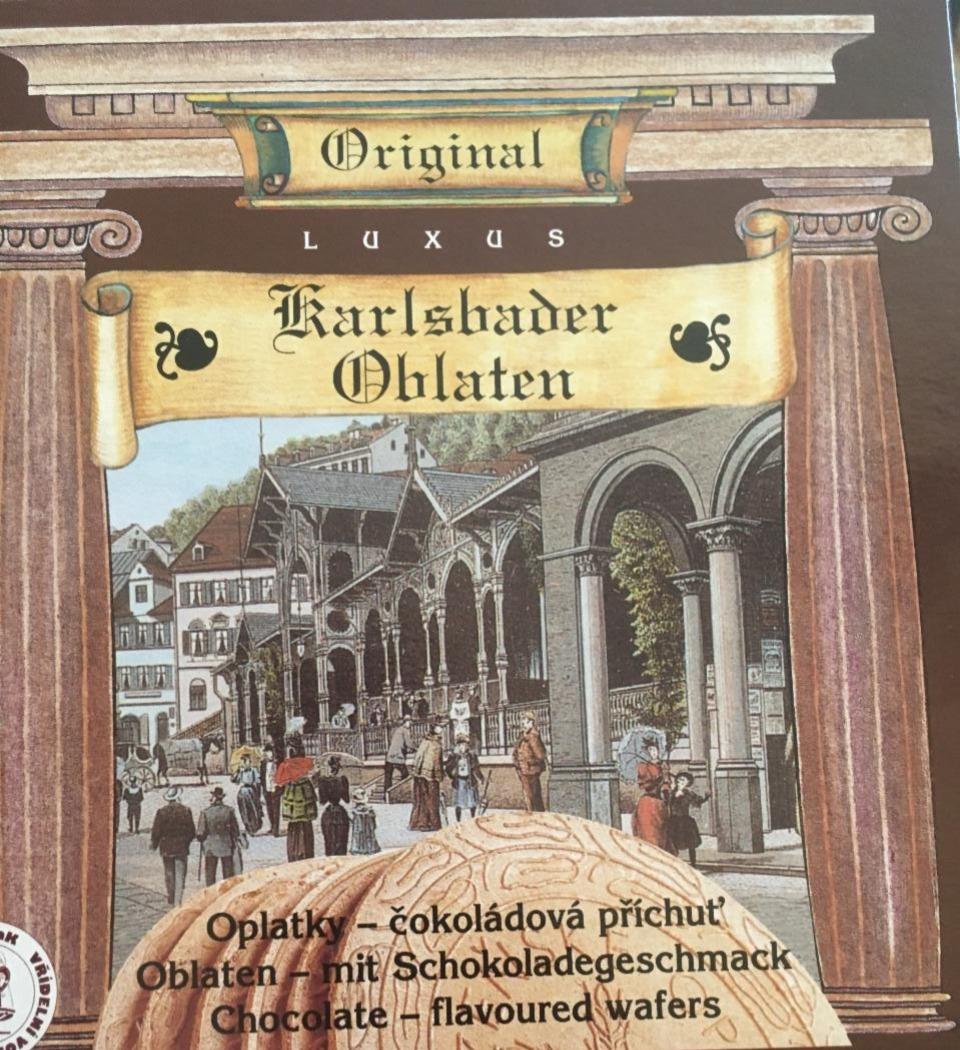 Fotografie - Original Luxus Karlsbader Oblaten mit Schokoladengeschmack