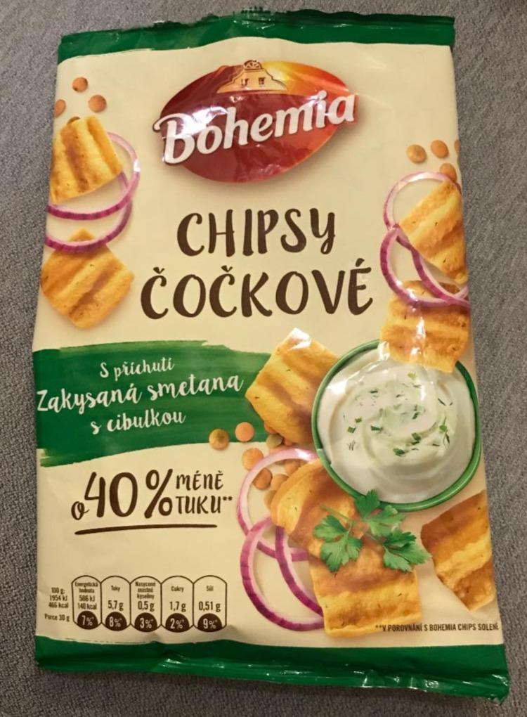 Fotografie - Chipsy čočkové s příchutí Zakysaná smetana s cibulkou Bohemia