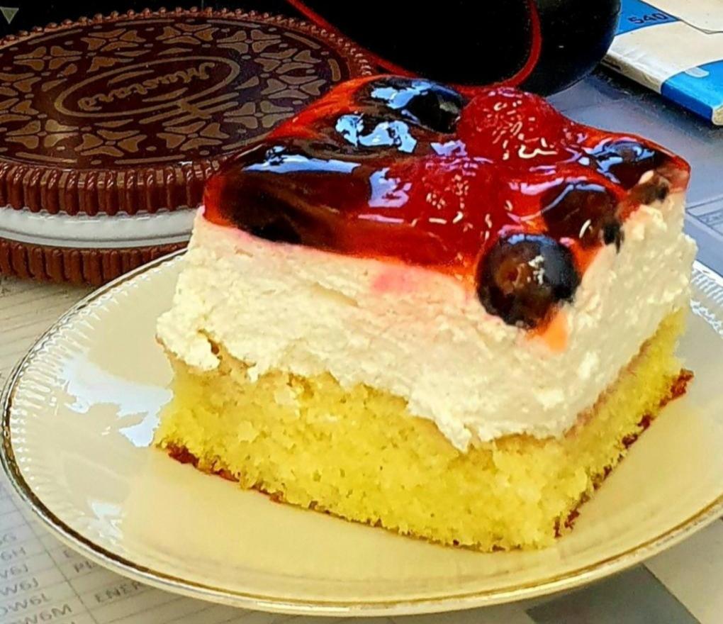 Fotografie - ovocný koláč s krémem Dr. Oetker a želé