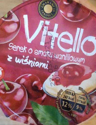 Fotografie - jogurt vanilkový s višněmi Vitello