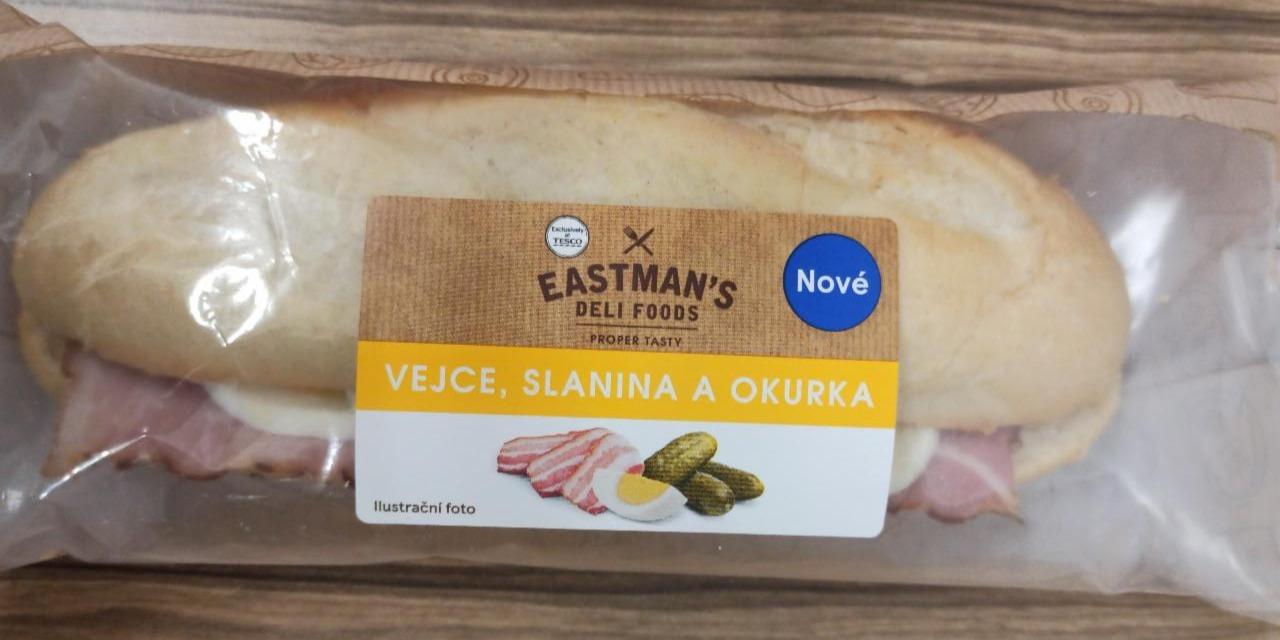 Fotografie - Bageta vejce, slanina a okurka Eastman's deli foods