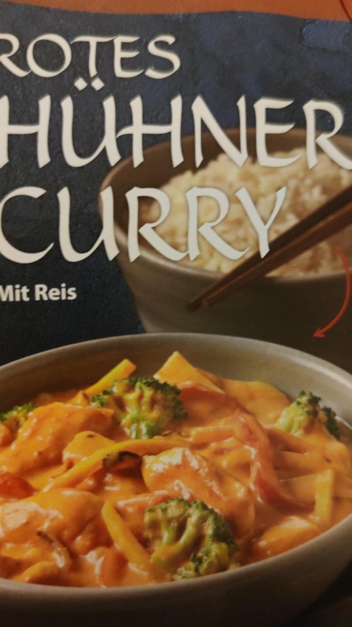 Fotografie - Rotes hunnercurry mit reis