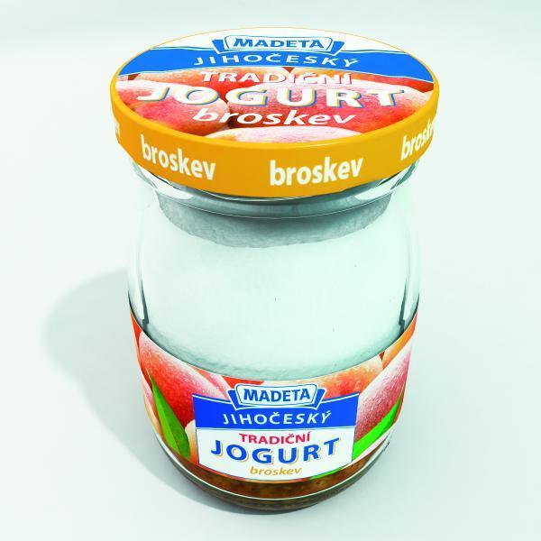 Fotografie - Jihočeský jogurt tradiční broskev 2,5% Madeta