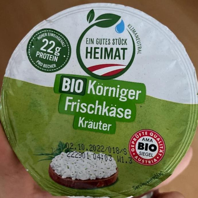 Fotografie - BIO Körniger Frischkäse Kräuter Ein gutes Stück Heimat