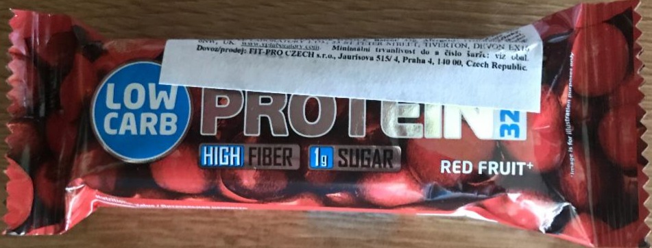 Fotografie - Low carb protein bar 32% red fruit VPlab