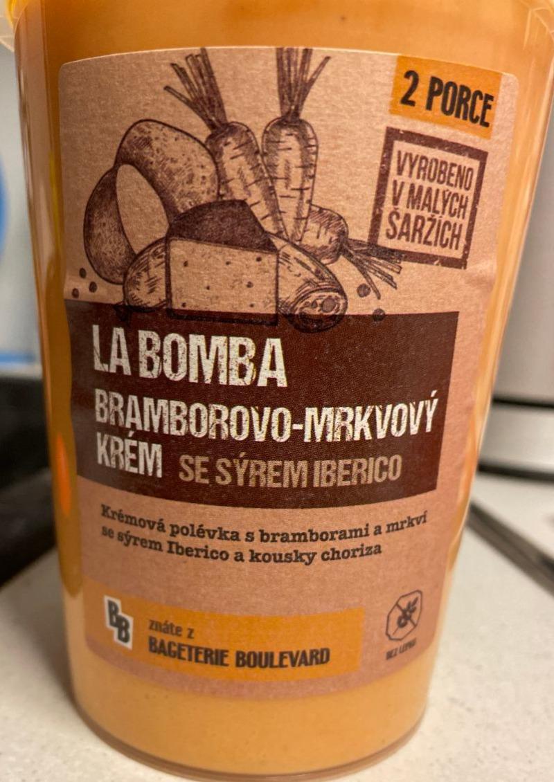 Fotografie - La bomba bramborovo-mrkvový krém se sýrem iberico Bageterie Boulevard