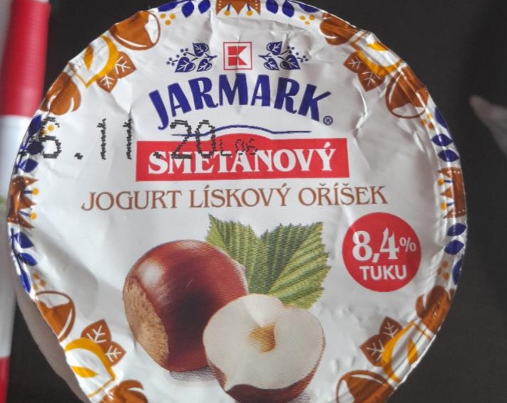Fotografie - Smetanový jogurt lískový oříšek 8,4% tuku K-Jarmark