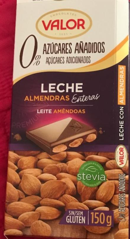 Fotografie - Chocolate Leche con Almendras 0% azúcares añadidos Valor