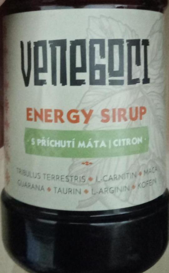 Fotografie - Energy sirup s příchutí máta a citron Venegoci