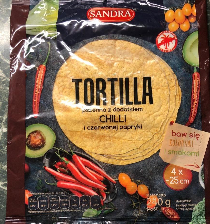 Fotografie - Tortilla pszenna z dodatkiem chilli i czerwonej papryki Sandra