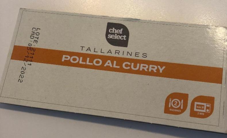 Fotografie - Tallarines pollo al curry Chef Select