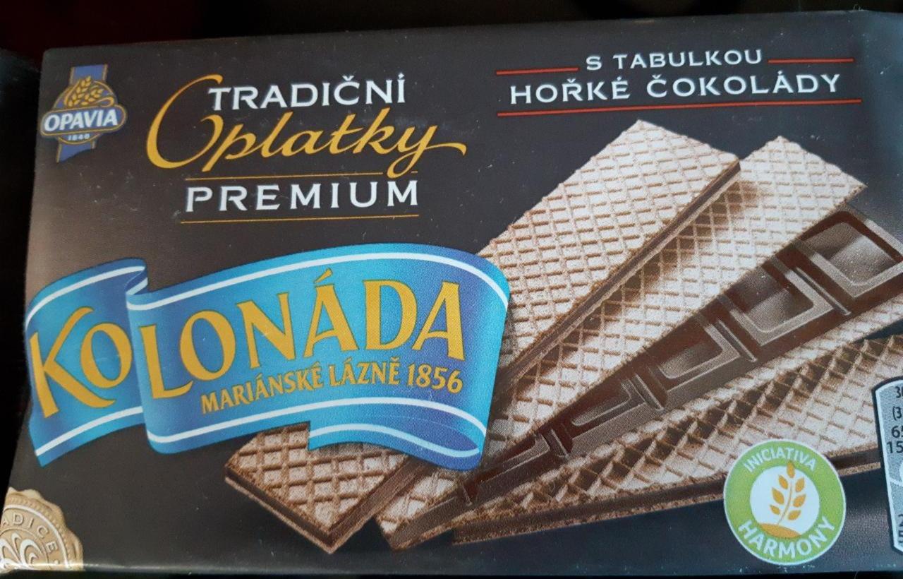 Fotografie - Kolonáda Tradiční Oplatky Premium s tabulkou hořké čokolády