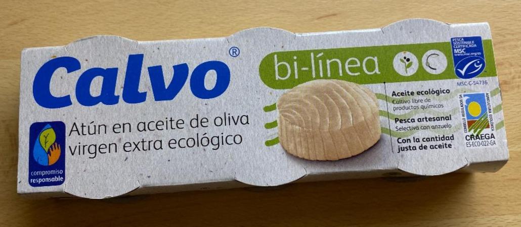 Fotografie - bi-línea Atún en aceite de oliva virgen extra ecológico Calvo