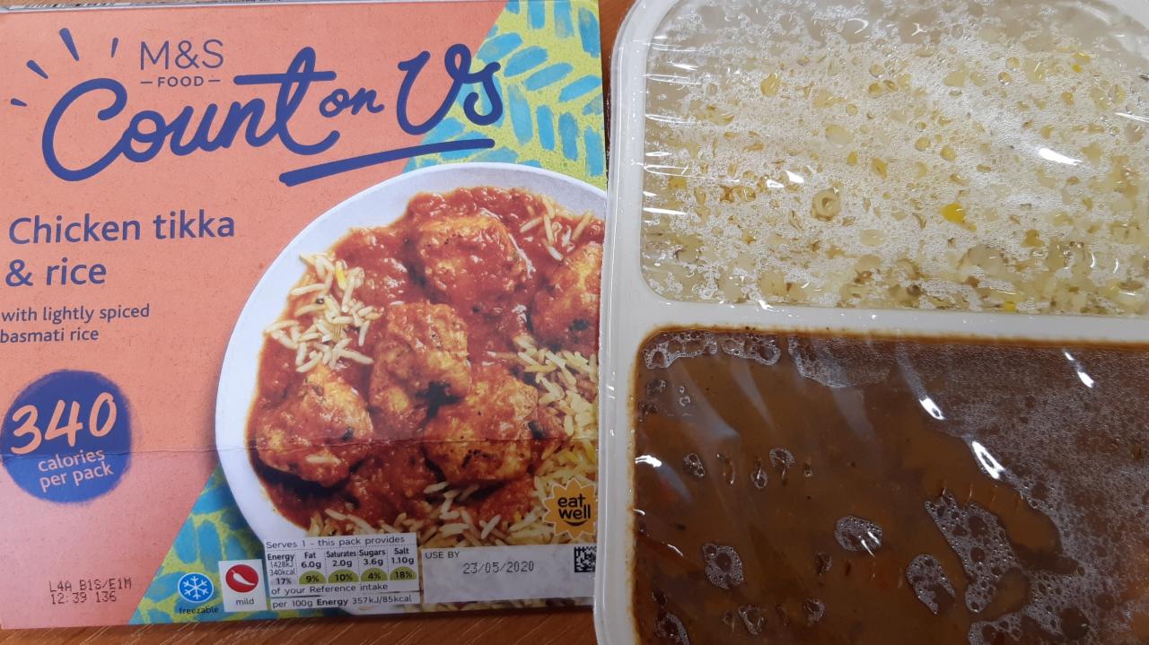 Fotografie - Count On Us Chicken Tikka Masala & Rice M&S Food