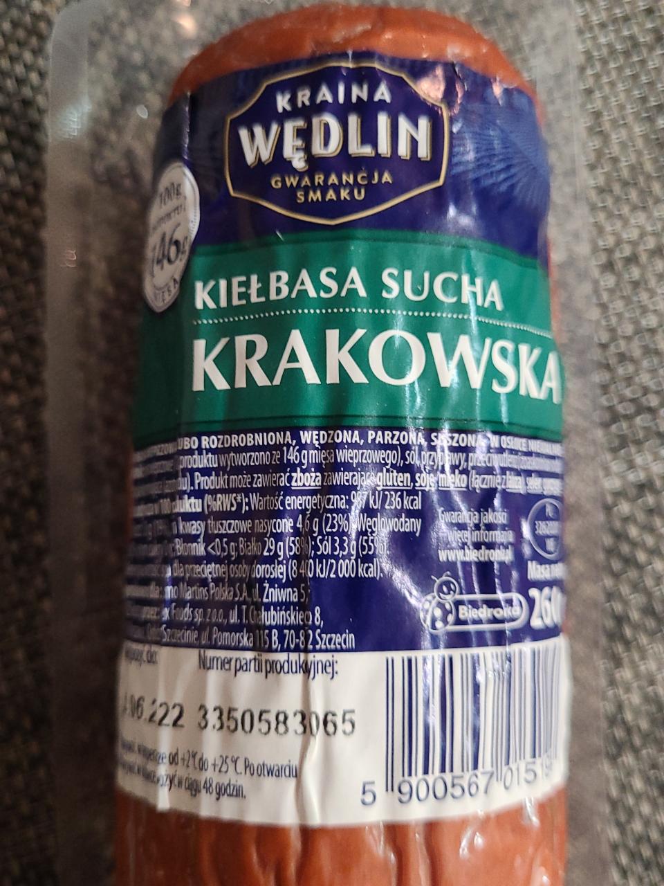 Fotografie - Kiełbasa sucha krakowska Kraina Wędlin