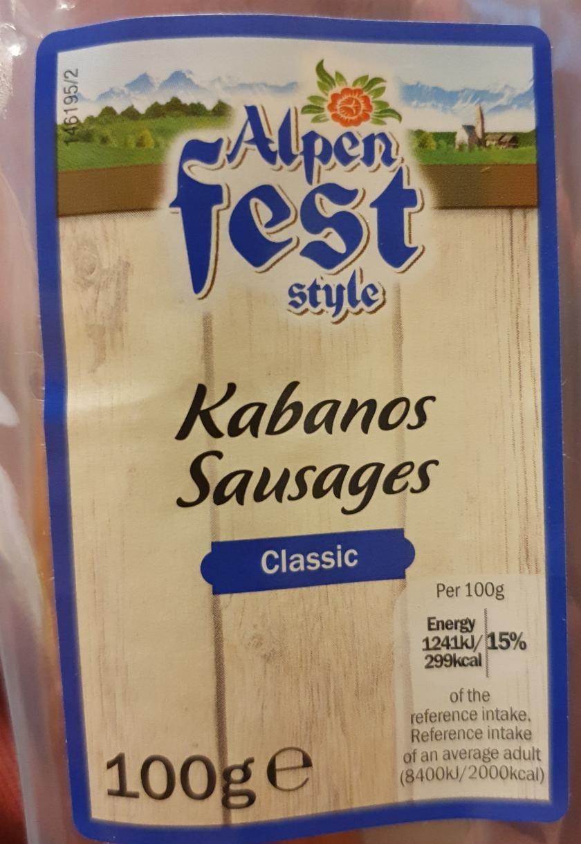 Fotografie - Kabanos Sausages Classic Alpen fest style