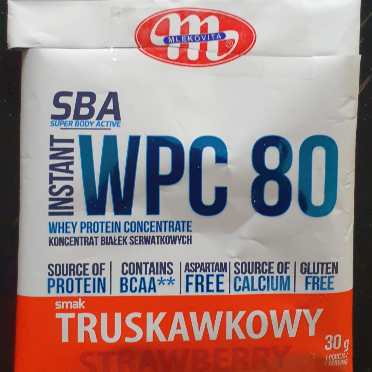 Fotografie - Super Body Active WPC 80 Whey Protein Concentrate smak Truskawkowy Mlekovita