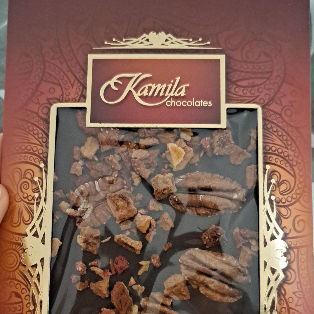 Fotografie - Čokoláda s pekanem a jahodami Kamila Chocolates