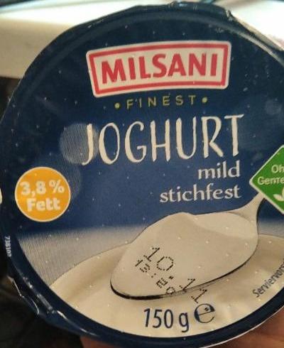 Fotografie - Yoghurt mild stichfest 3,8% fett Milsani