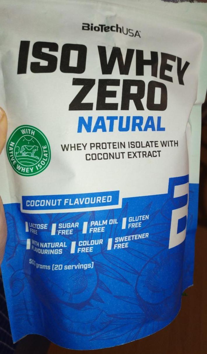 Fotografie - ISO WHEY ZERO NATURAL whey protein isolate with coconut extract BioTechUSA