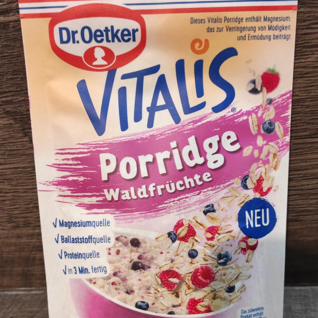 Fotografie - Vitalis Porridge Waldfrüchte Dr.Oetker