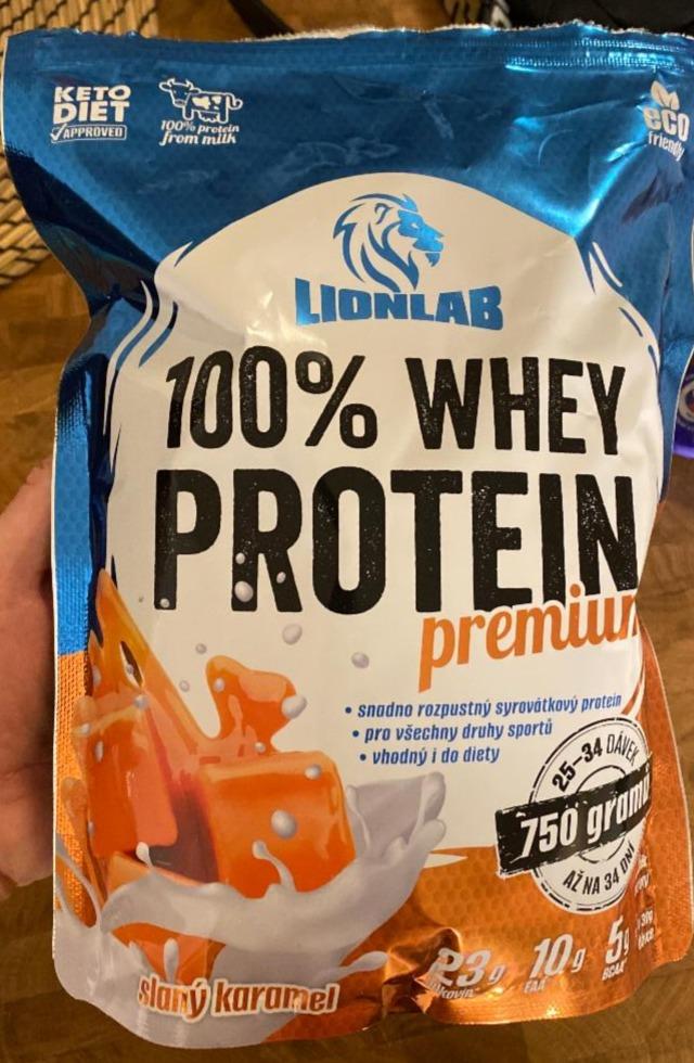 Fotografie - 100% Whey Protein Premium slaný karamel Lionlab