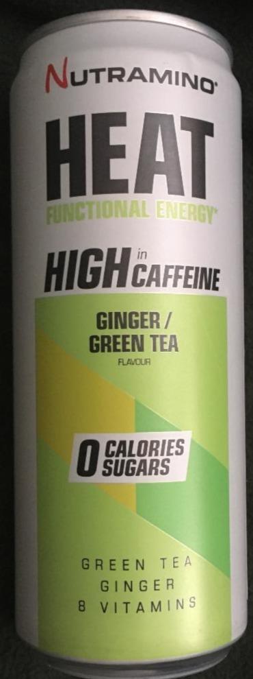 Fotografie - HEAT Functional Energy Drink Ginger & Green Tea Nutramino