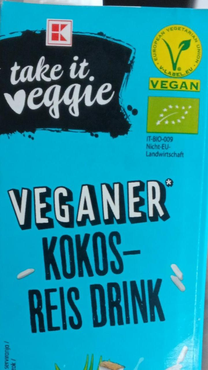 Fotografie - Veganer Kokos-reis drink K-take it veggie
