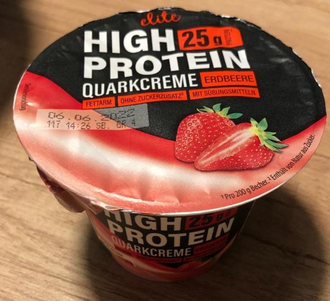 Fotografie - High Protein Quarkcreme Erdbeere Elite