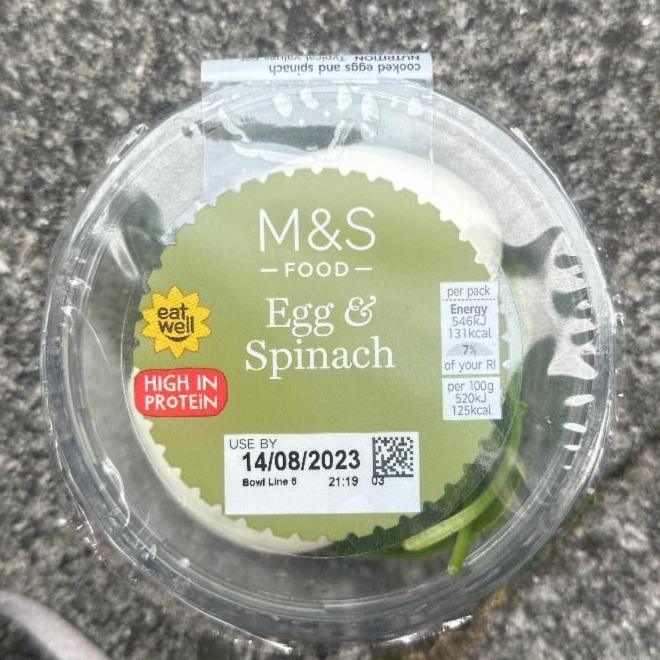 Fotografie - Eggs & Spinach M&S Food